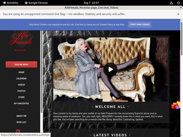 AlfaFemale Site Passwords