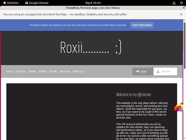 FoxxyRoxii Filme