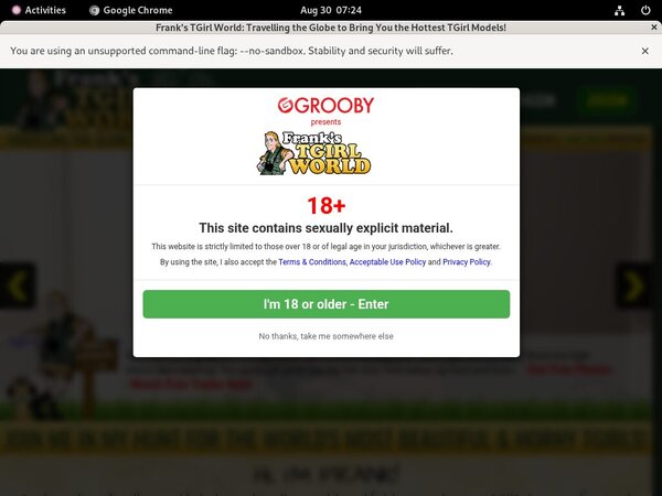 Franks T-Girl World Pass Login