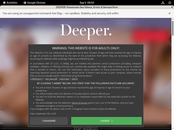 Free Account Deeper.com Offer