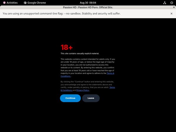 Passion HD Website Password