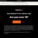 Sexlikereal.com Registration Form