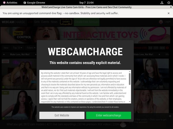 Webcam Charge Cash